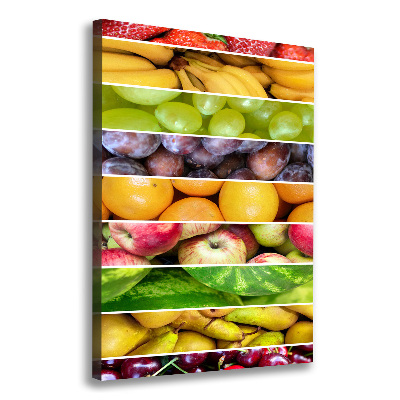 Verticaal schilderij op canvas Kleurrijk fruit