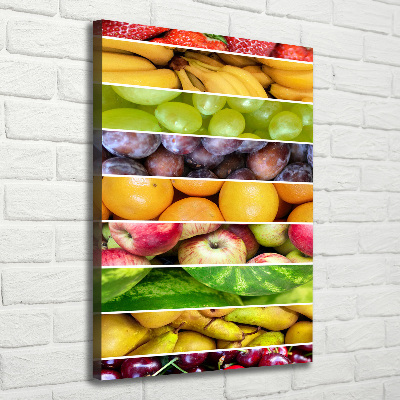 Verticaal schilderij op canvas Kleurrijk fruit