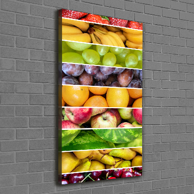 Verticaal schilderij op canvas Kleurrijk fruit