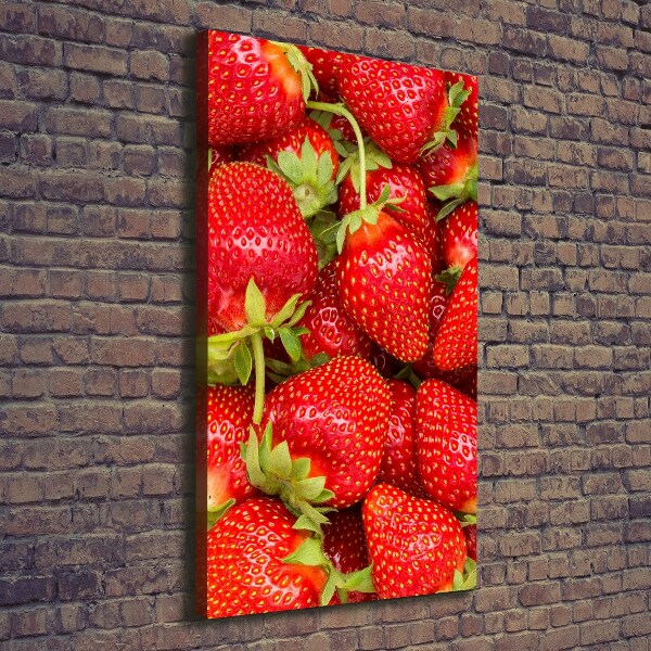 Verticale foto op canvas Aardbeien