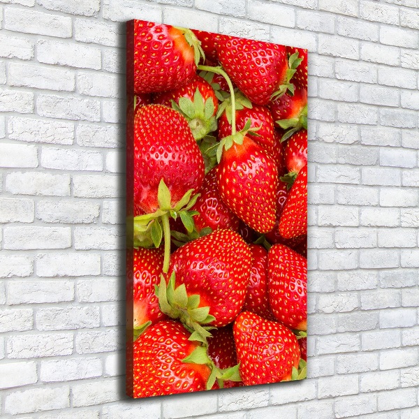 Verticale foto op canvas Aardbeien