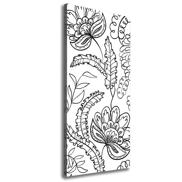 Verticaal canvasschilderij Zentangle-achtergrond