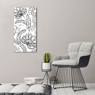 Verticaal canvasschilderij Zentangle-achtergrond