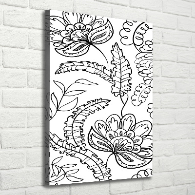 Verticaal canvasschilderij Zentangle-achtergrond
