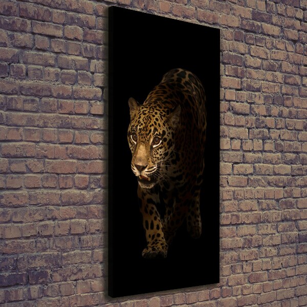 Verticaal schilderij op canvas Jaguar