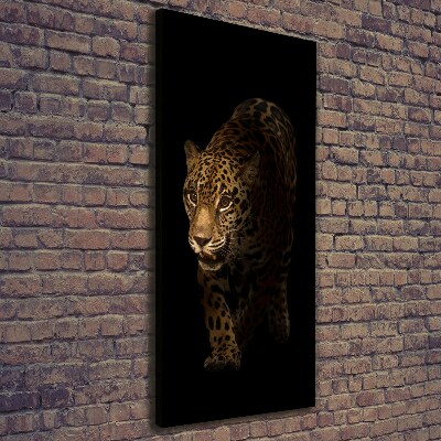 Verticaal schilderij op canvas Jaguar