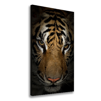 Verticale foto op canvas Tijger