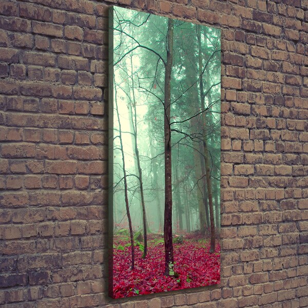 Verticale canvasfoto Bos in de herfst