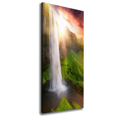 Verticaal canvasschilderij Waterval
