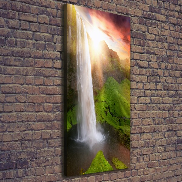 Verticaal canvasschilderij Waterval