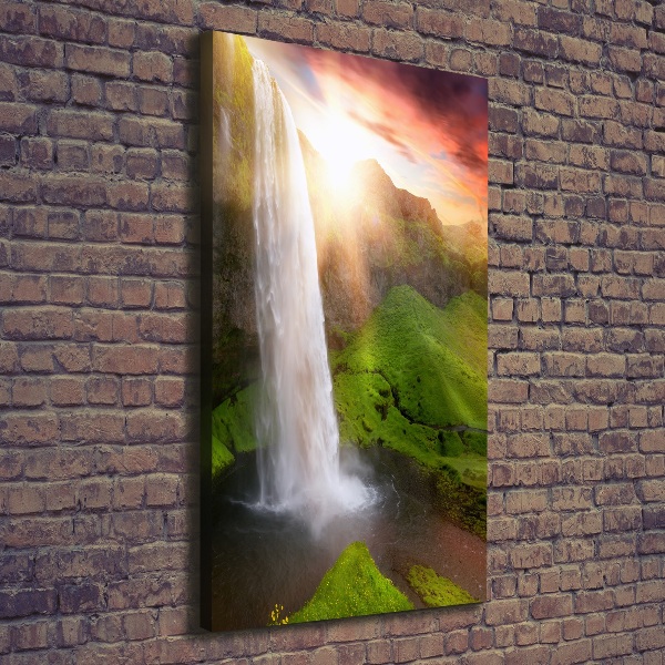 Verticaal canvasschilderij Waterval