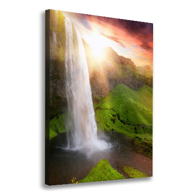 Verticaal canvasschilderij Waterval