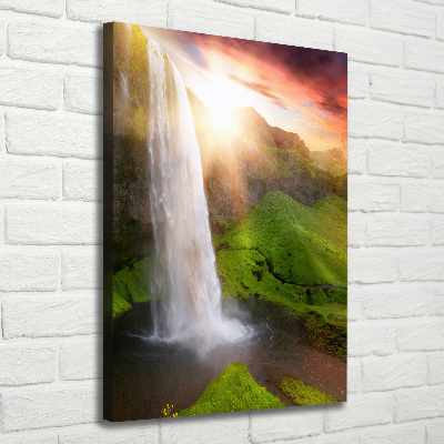 Verticaal canvasschilderij Waterval