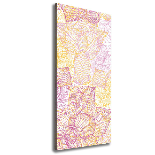 Verticale foto op canvas Bloemen