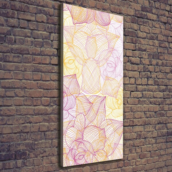 Verticale foto op canvas Bloemen