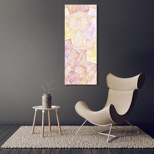 Verticale foto op canvas Bloemen