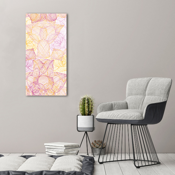 Verticale foto op canvas Bloemen