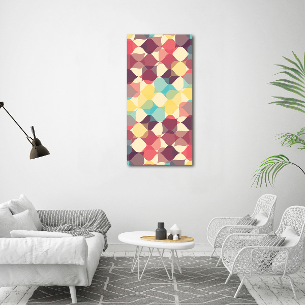 Verticaal schilderij op canvas Geometrische achtergrond