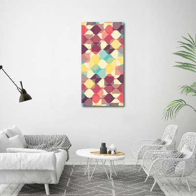 Verticaal schilderij op canvas Geometrische achtergrond