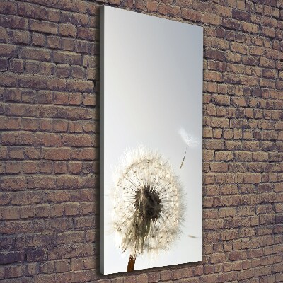 Verticaal canvasschilderij Paardebloem