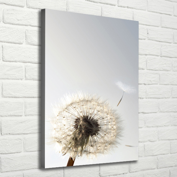 Verticaal canvasschilderij Paardebloem