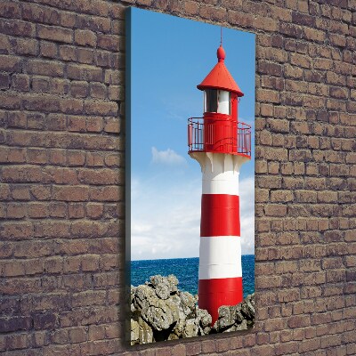Verticaal canvasschilderij Vuurtoren