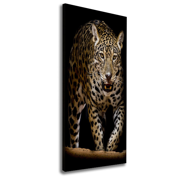 Verticaal canvasschilderij Jaguar