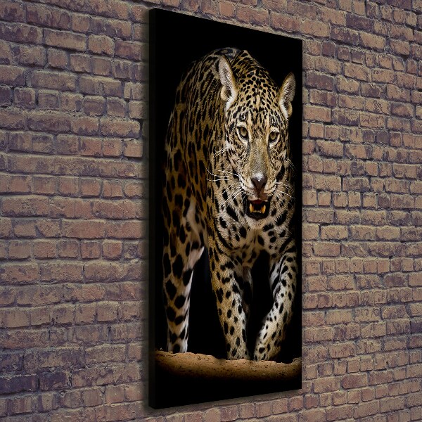 Verticaal canvasschilderij Jaguar