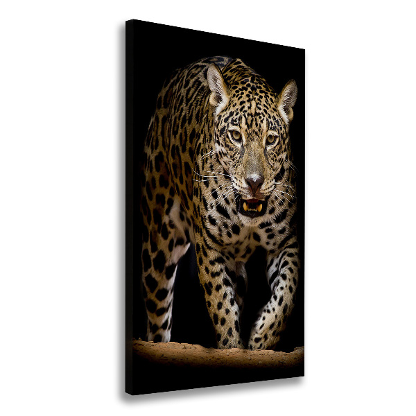 Verticaal canvasschilderij Jaguar