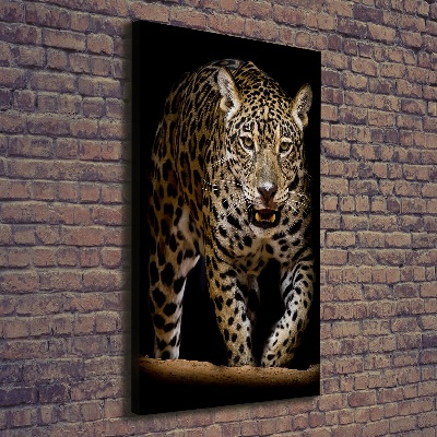 Verticaal canvasschilderij Jaguar
