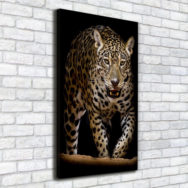 Verticaal canvasschilderij Jaguar