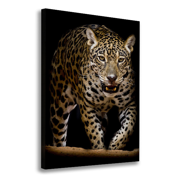 Verticaal canvasschilderij Jaguar