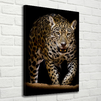 Verticaal canvasschilderij Jaguar