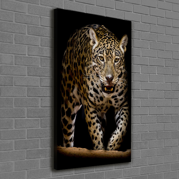 Verticaal canvasschilderij Jaguar