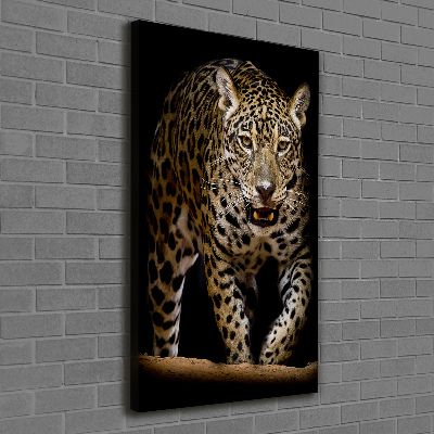 Verticaal canvasschilderij Jaguar