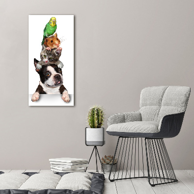 Verticaal schilderij op canvas Huisdieren