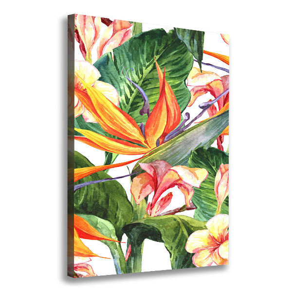 Verticaal schilderij op canvas Hawaiiaans patroon