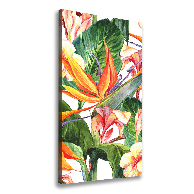 Verticaal schilderij op canvas Hawaiiaans patroon
