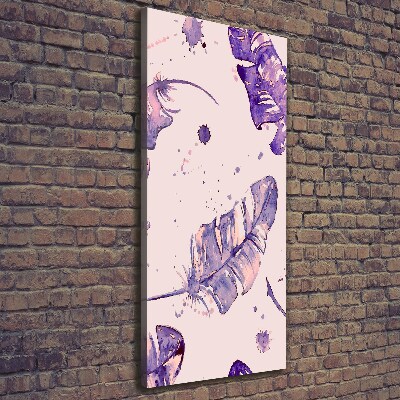 Verticale canvasfoto Veren en bloemen