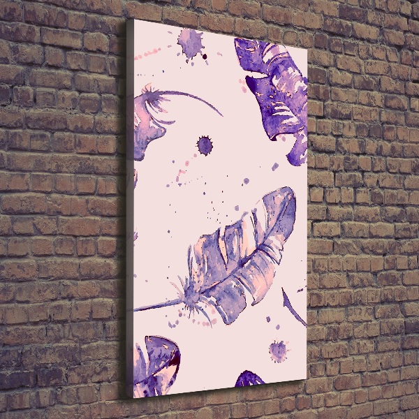 Verticale canvasfoto Veren en bloemen