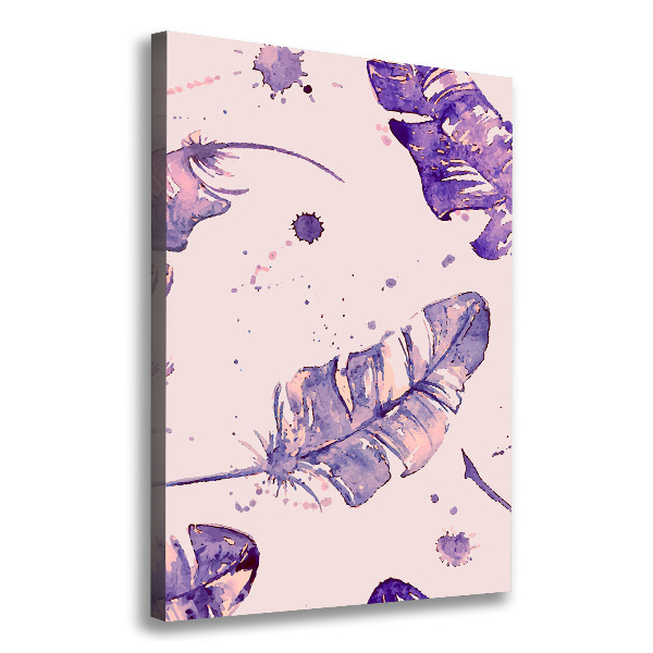 Verticale canvasfoto Veren en bloemen