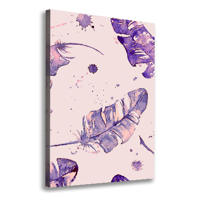 Verticale canvasfoto Veren en bloemen