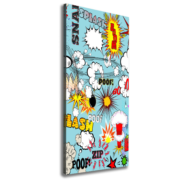 Verticaal schilderij op canvas Strips