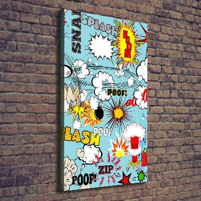 Verticaal schilderij op canvas Strips