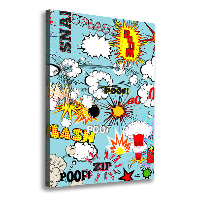 Verticaal schilderij op canvas Strips