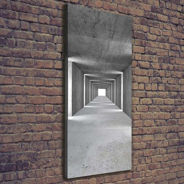 Verticaal schilderij op canvas Betonnen tunnel