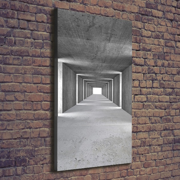 Verticaal schilderij op canvas Betonnen tunnel