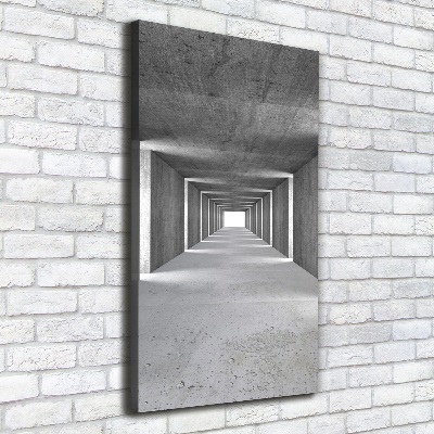 Verticaal schilderij op canvas Betonnen tunnel