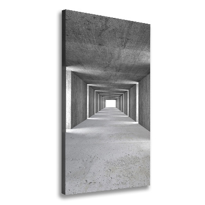Verticaal schilderij op canvas Betonnen tunnel