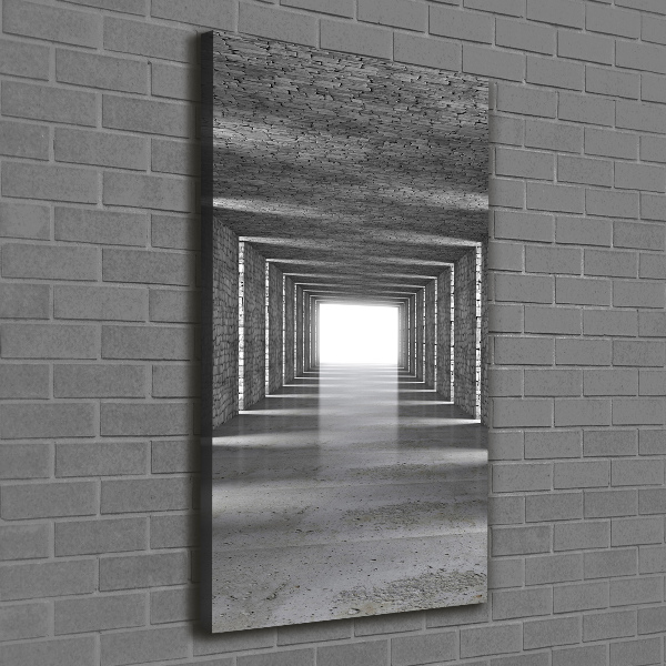Verticale foto op canvas Bakstenen tunnel